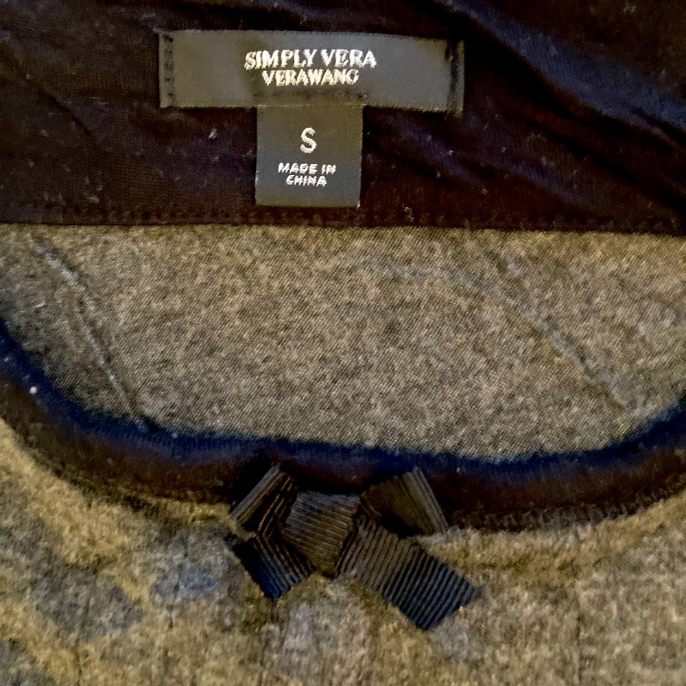 Soft and lightweight pajama top, Size S, grey & black.  Great with any bottoms!